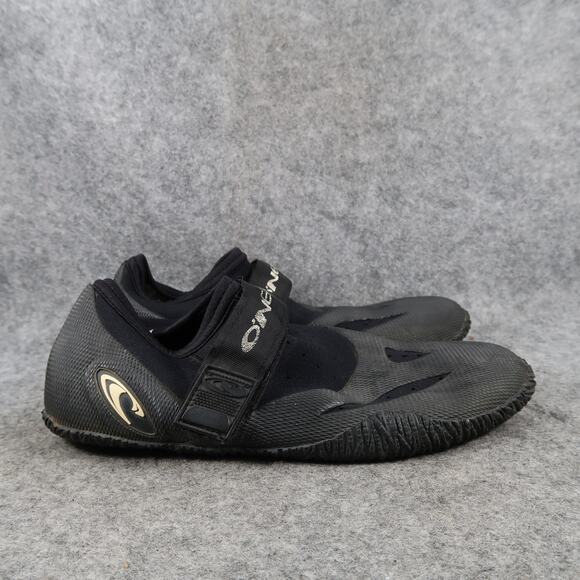 O'Neill Shoes Womens 8 Wetsuit Booties Black Neoprene Rubber Adjustable Strap - Picture 1 of 10